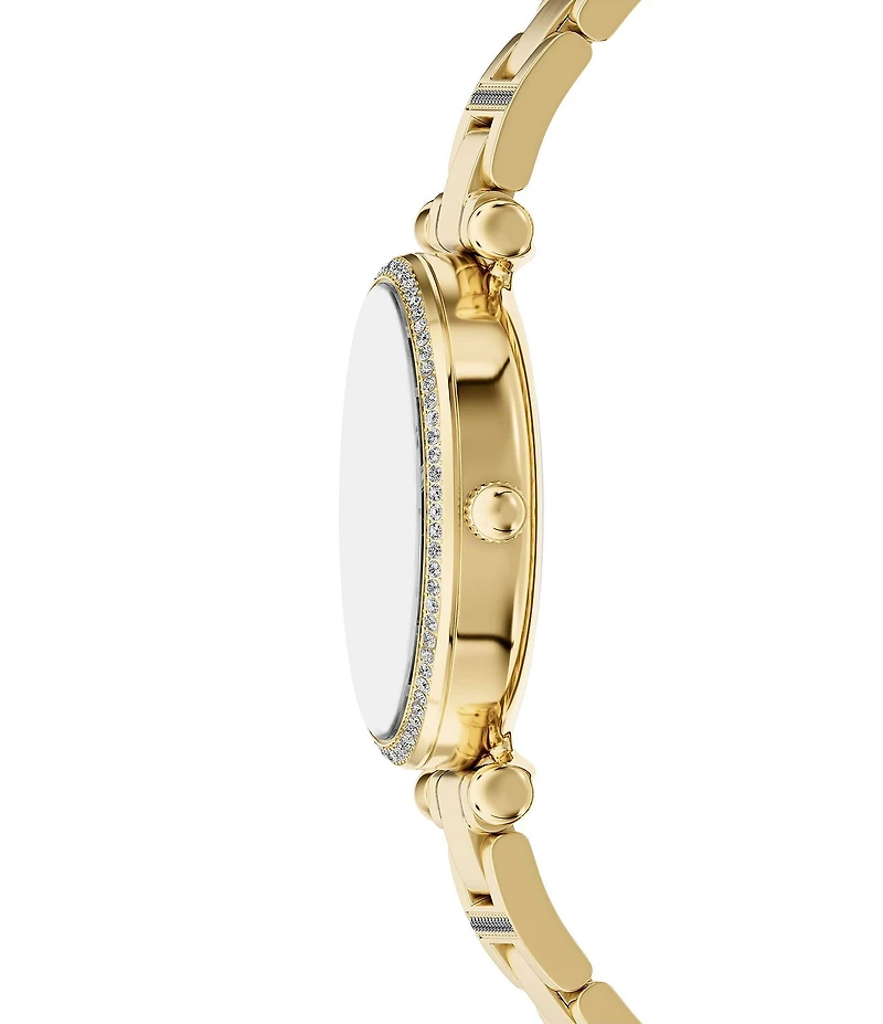 Fossil Women's Carlie Quartz Three Hand Gold Tone Stainless Steel Bracelet Watch
