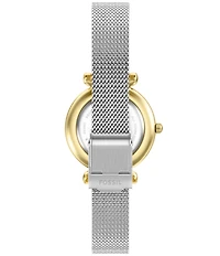 Fossil Women's Carlie Quartz Three Hand Gold Tone Stainless Steel Mesh Bracelet Watch