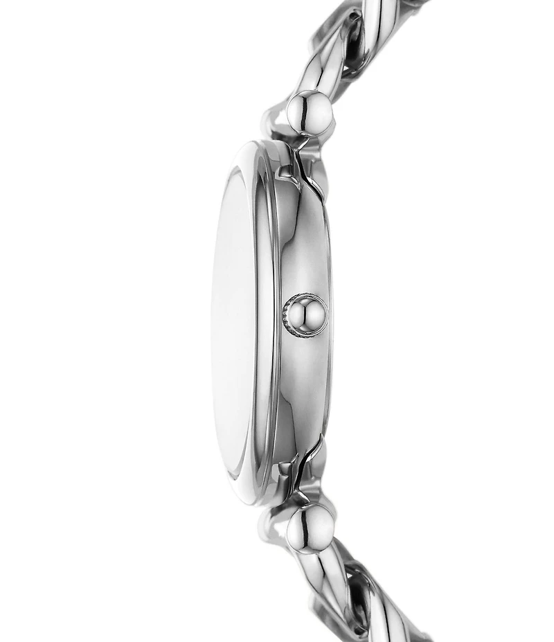 Fossil Women's Carlie Three-Hand Stainless Steel Chain Bracelet Watch