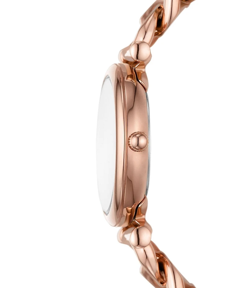 Fossil Women's Carlie Three-Hand Stainless Steel Chain Bracelet Watch