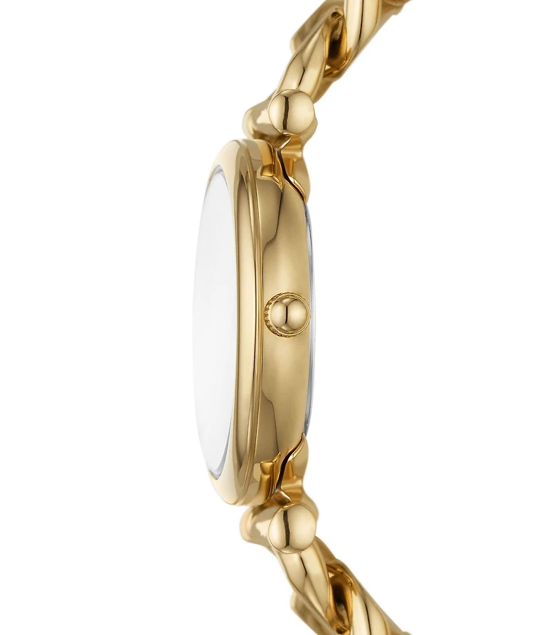 Fossil Women's Carlie Three-Hand Stainless Steel Chain Bracelet Watch