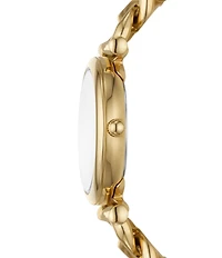 Fossil Women's Carlie Three-Hand Stainless Steel Chain Bracelet Watch