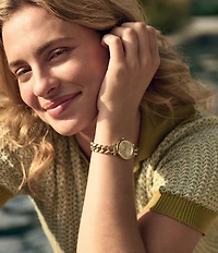 Fossil Women's Carlie Three-Hand Stainless Steel Chain Bracelet Watch