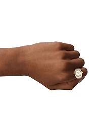 Fossil Women's Enamel Plated Stainless Steel Ring Watch