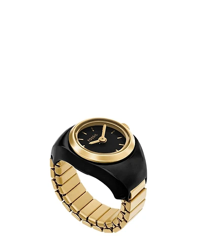 Fossil Women's Enamel Plated Stainless Steel Ring Watch
