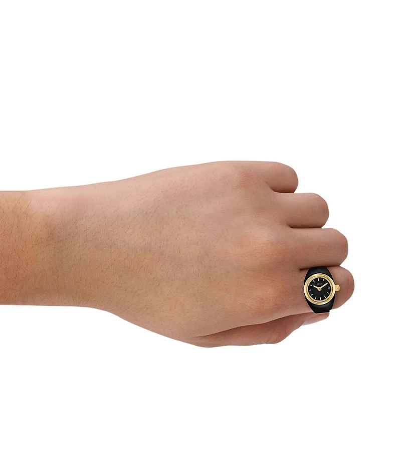 Fossil Women's Enamel Plated Stainless Steel Ring Watch