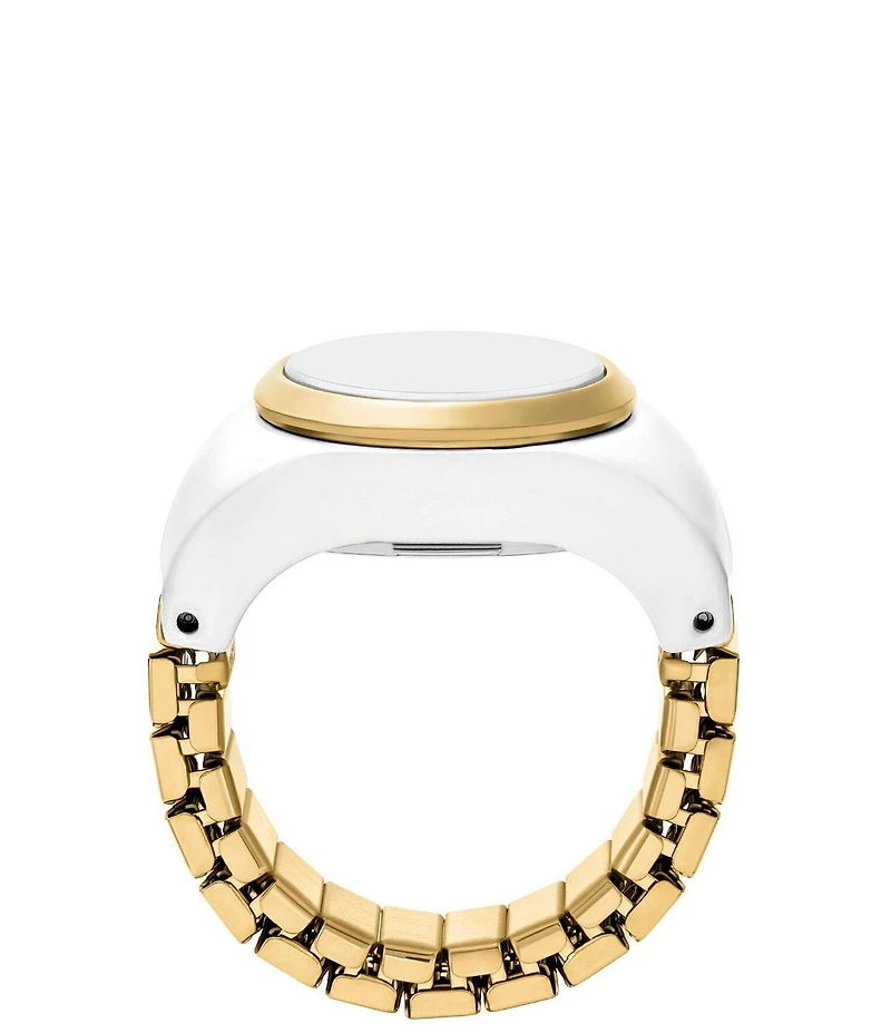 Fossil Women's Enamel Plated Stainless Steel Ring Watch