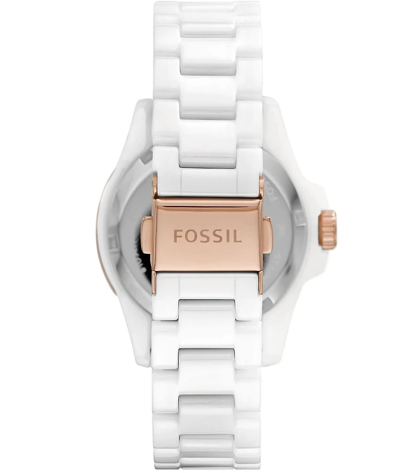 Fossil Women's FB-01 Analog Ceramic Bracelet Watch