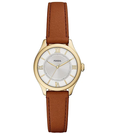 Fossil Women's Gilmore Three-Hand Leather Strap Watch