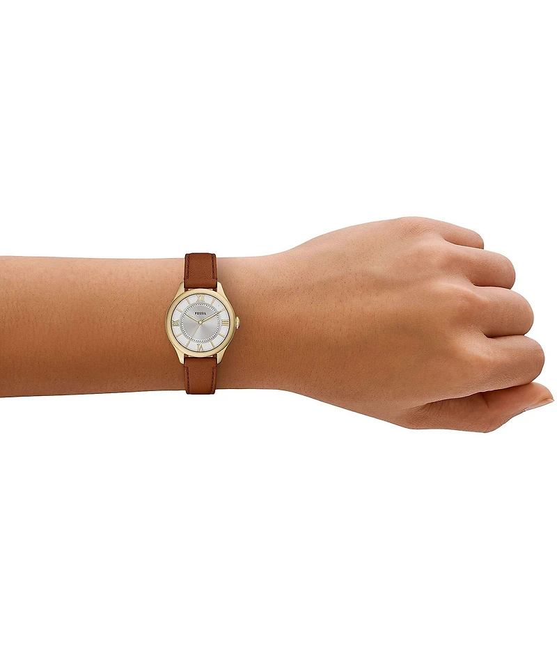 Fossil Women's Gilmore Three-Hand Leather Strap Watch