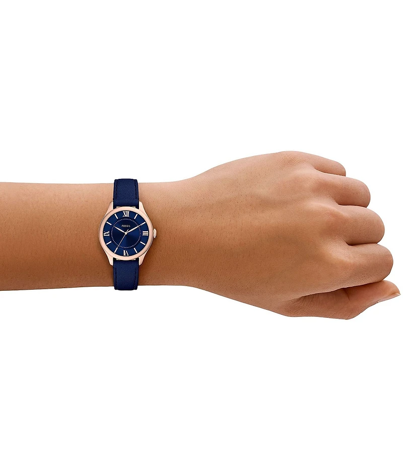 Fossil Women's Gilmore Three-Hand Leather Strap Watch