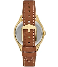 Fossil Women's Gilmore Three-Hand Medium Brown Leather Strap Watch