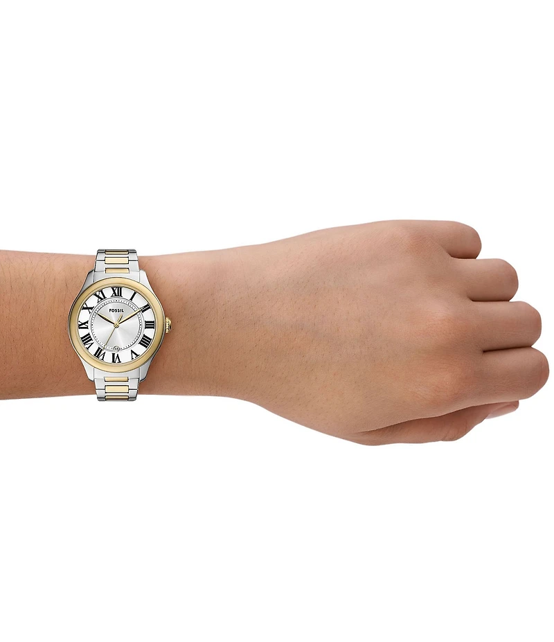 Fossil Women's Gilmore Three-Hand Two Tone Stainless Steel Bracelet Watch
