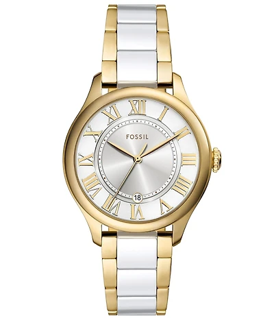 Fossil Women's Gilmore Three-Hand Two Tone Stainless Steel Bracelet Watch