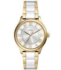 Fossil Women's Gilmore Three-Hand Two Tone Stainless Steel Bracelet Watch