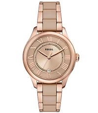 Fossil Women's Gilmore Three-Hand Two Tone Stainless Steel Bracelet Watch