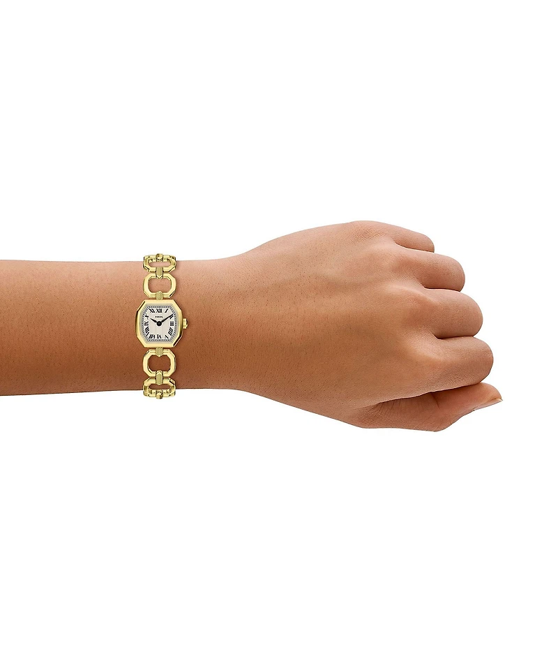 Fossil Women's Harlow Mini Quartz Two-Hand Gold-Tone Stainless Steel Bracelet Watch