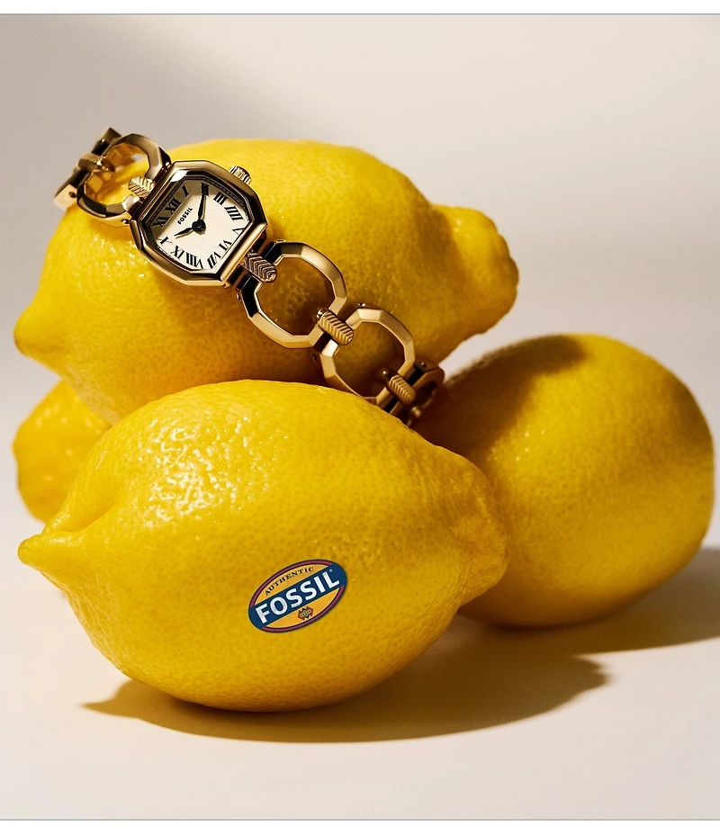 Fossil Women's Harlow Mini Quartz Two-Hand Gold-Tone Stainless Steel Bracelet Watch