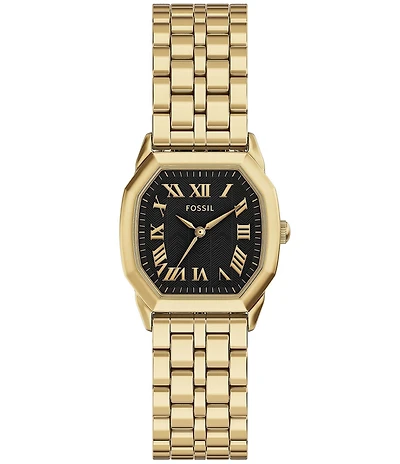 Fossil Women's Harlow Quartz Three Hand Gold Tone Stainless Steel Bracelet Watch