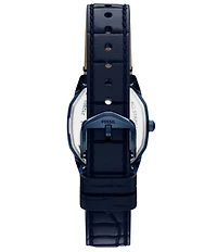 Fossil Women's Harlow Quartz Three-Hand Navy Leather Strap Watch