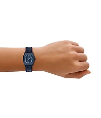 Fossil Women's Harlow Quartz Three-Hand Navy Leather Strap Watch