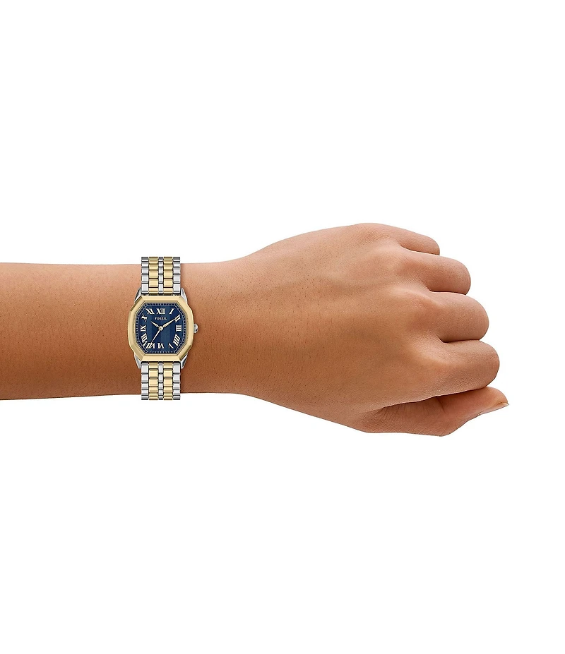 Fossil Women's Harlow Quartz Three-Hand Two-Tone Stainless Steel Bracelet Watch