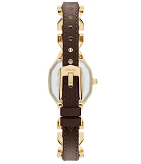 Fossil Women's Harlow Three-Hand Black Leather and Gold-Tone Stainless Steel Watch