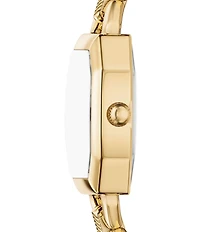 Fossil Women's Harlow Three-Hand Black Leather and Gold-Tone Stainless Steel Watch
