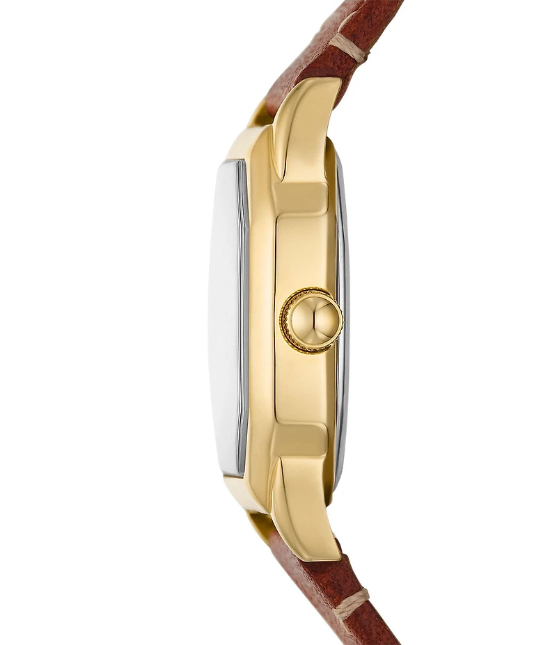 Fossil Women's Harlow Three-Hand Leather Strap Watch