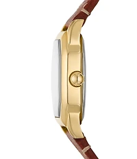 Fossil Women's Harlow Three-Hand Leather Strap Watch