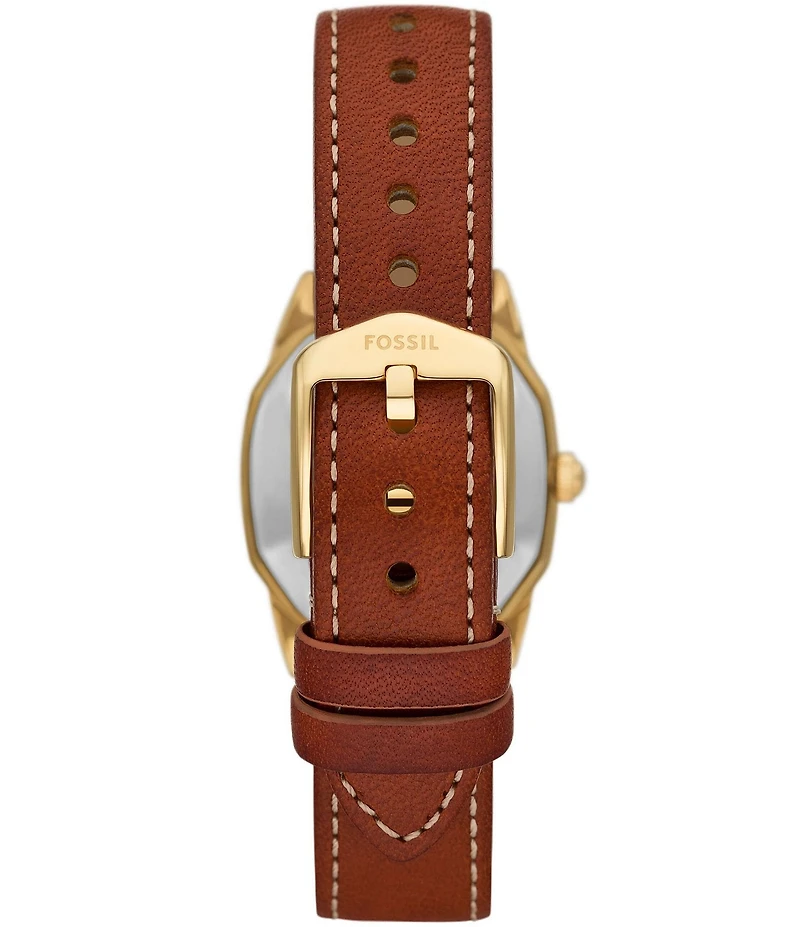 Fossil Women's Harlow Three-Hand Leather Strap Watch