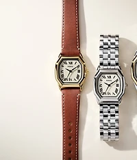 Fossil Women's Harlow Three-Hand Leather Strap Watch