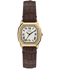Fossil Women's Harlow Three-Hand Leather Strap Watch