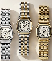 Fossil Women's Harlow Three-Hand Stainless Steel Bracelet Watch