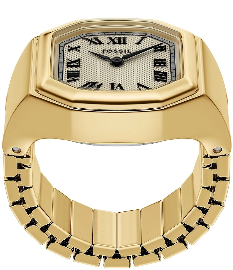 Fossil Women's Harlow Two-Hand Stainless Steel Ring Watch