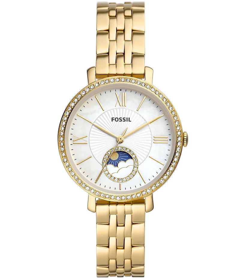 Fossil Women's Jacqueline Multifunction Gold Stainless Steel Bracelet Watch