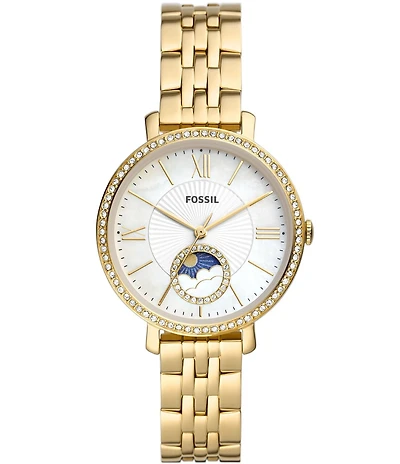 Fossil Women's Jacqueline Multifunction Gold Stainless Steel Bracelet Watch