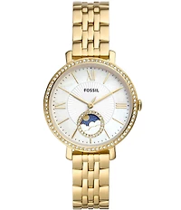 Fossil Women's Jacqueline Multifunction Gold Stainless Steel Bracelet Watch