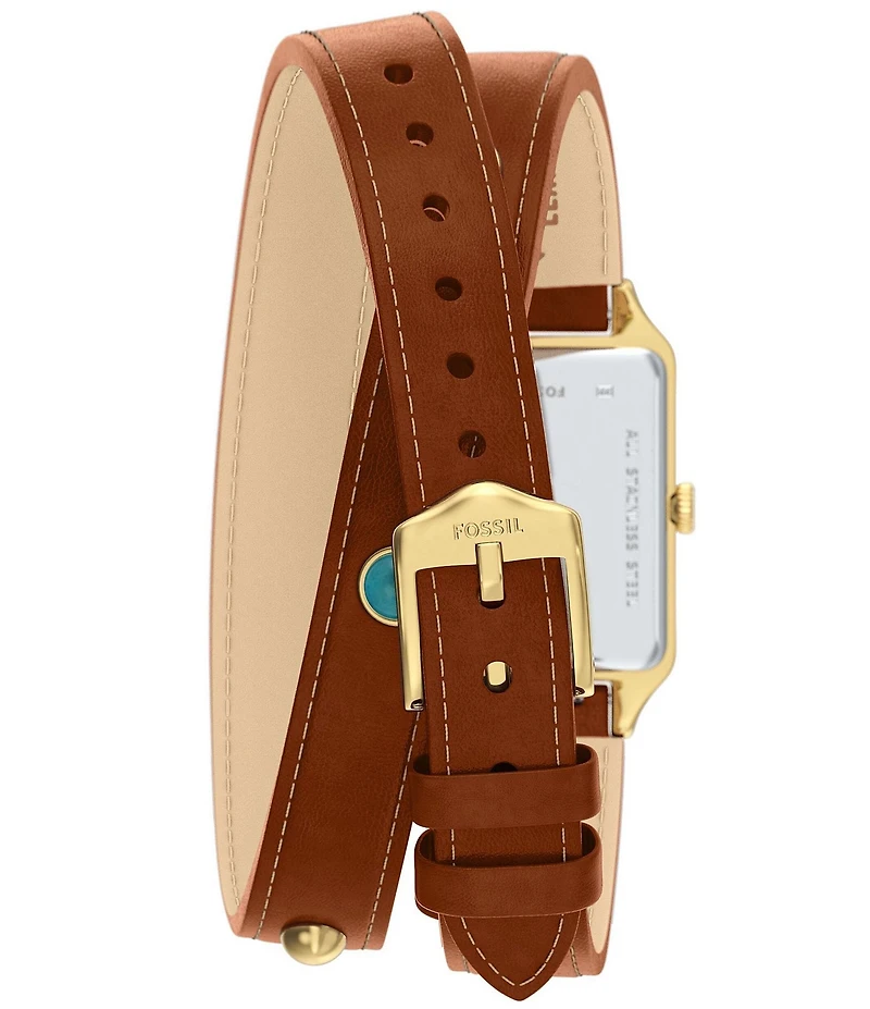 Fossil Women's Raquel Quartz Three Hand Date Brown Leather Strap Watch