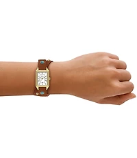 Fossil Women's Raquel Quartz Three Hand Date Brown Leather Strap Watch