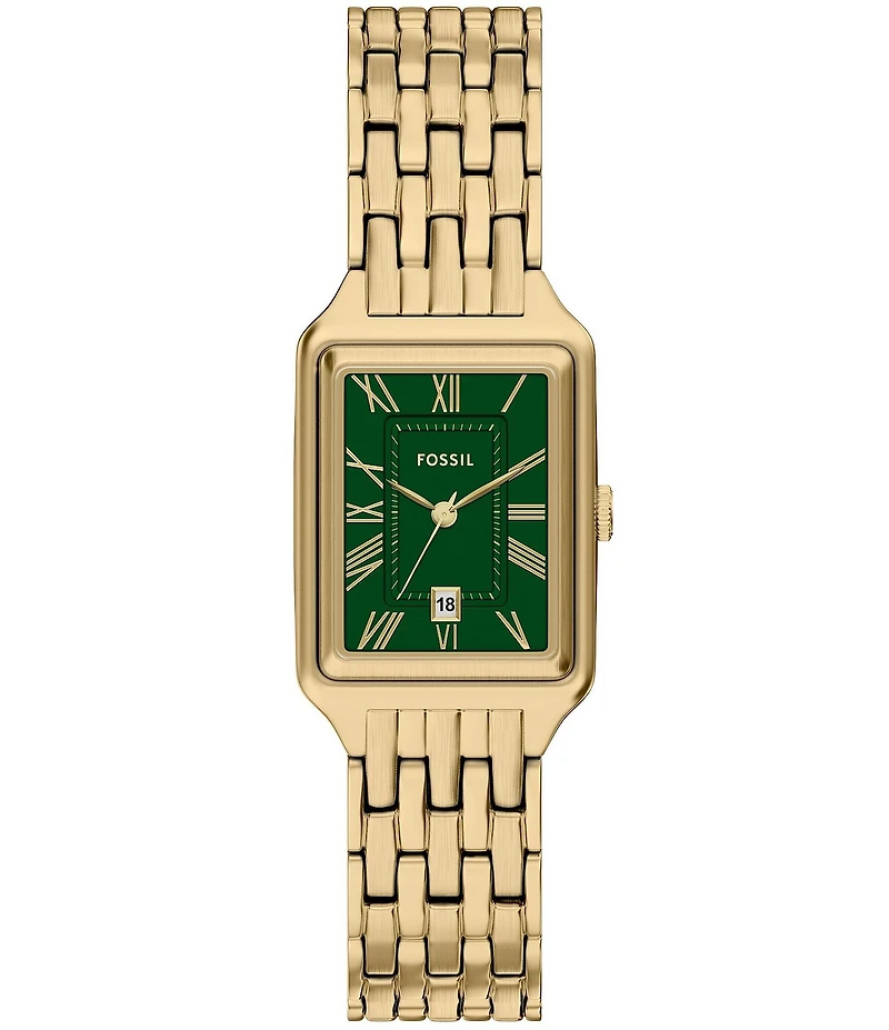 Fossil Women's Raquel Quartz Three Hand Date Gold Tone Stainless Steel Bracelet Watch