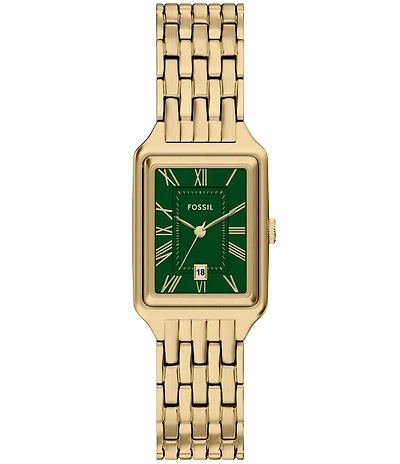 Fossil Women's Raquel Quartz Three Hand Date Gold Tone Stainless Steel Bracelet Watch