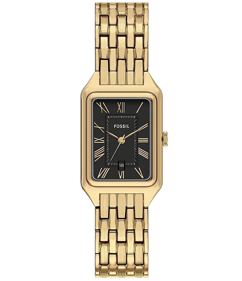 Fossil Women's Raquel Quartz Three Hand Date Gold Tone Stainless Steel Bracelet Watch