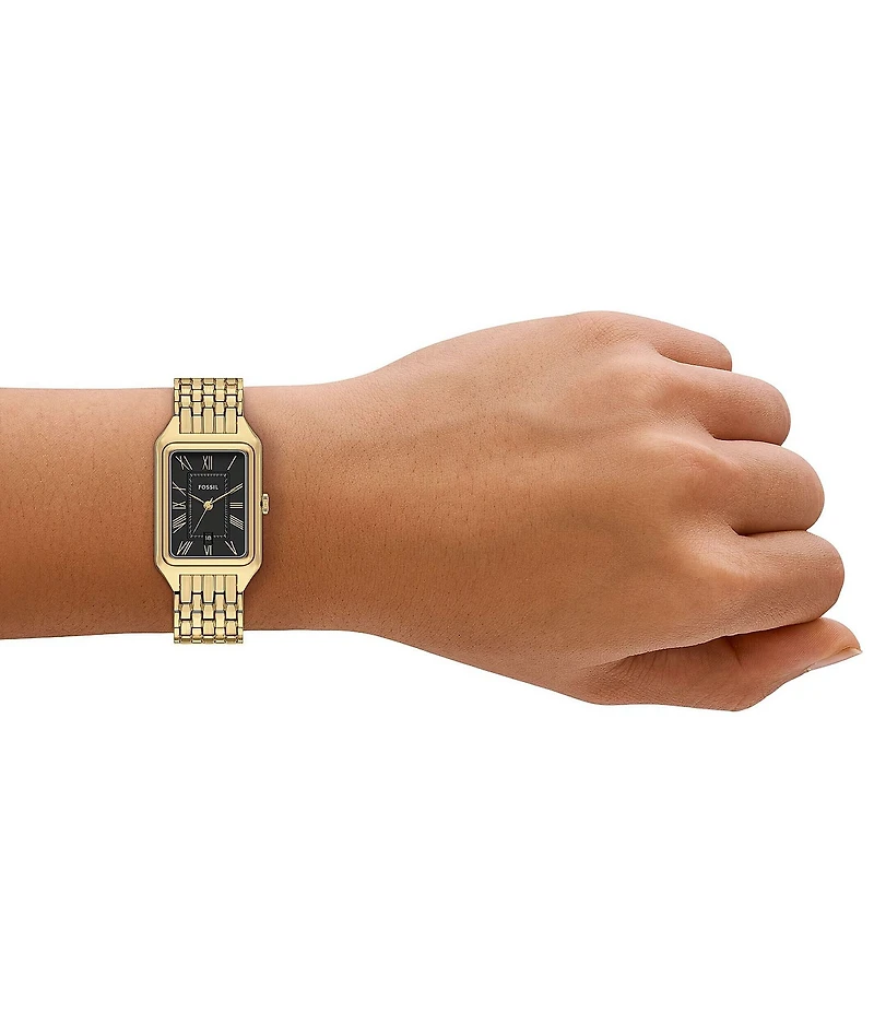 Fossil Women's Raquel Quartz Three Hand Date Gold Tone Stainless Steel Bracelet Watch