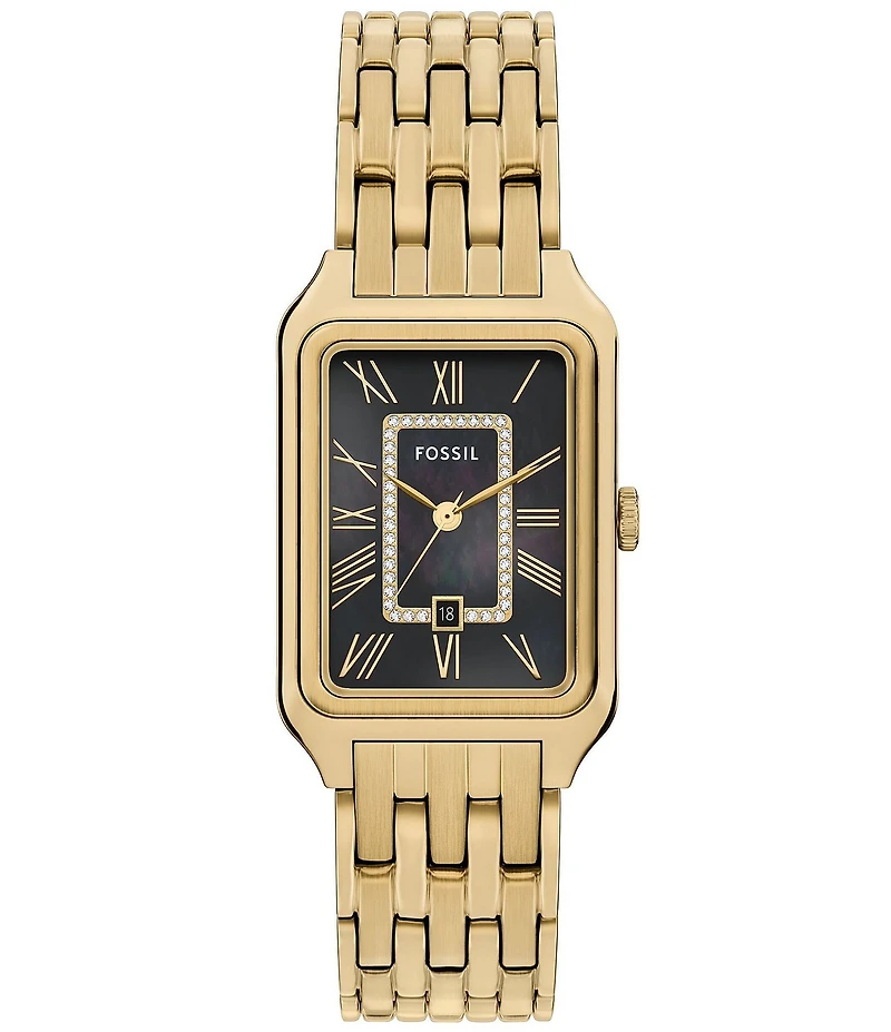Fossil Women's Raquel Quartz Three Hand Date Gold Tone Stainless Steel Watch