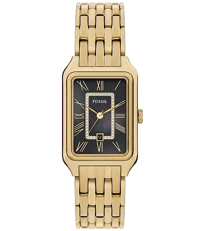 Fossil Women's Raquel Quartz Three Hand Date Gold Tone Stainless Steel Watch