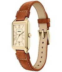 Fossil Women's Raquel Quartz Three-Hand Date Leather Strap Watch