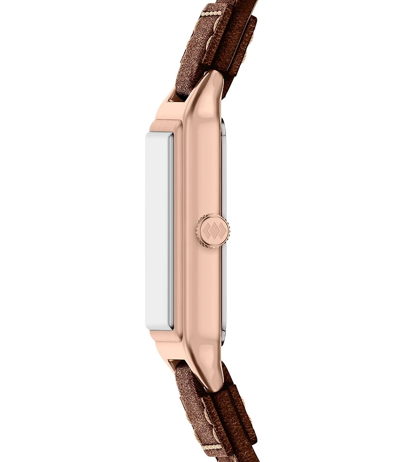 Fossil Women's Raquel Quartz Three-Hand Date Leather Strap Watch