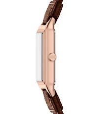 Fossil Women's Raquel Quartz Three-Hand Date Leather Strap Watch