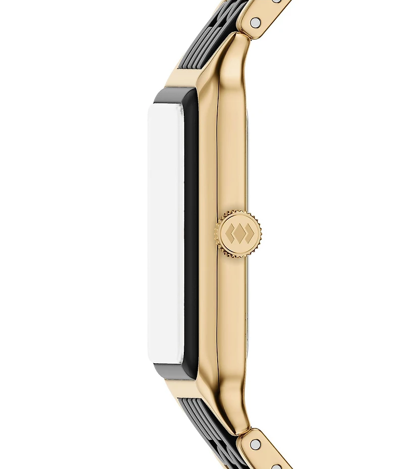 Fossil Women's Raquel Quartz Three-Hand Gold-Tone Stainless Steel Ceramic Watch